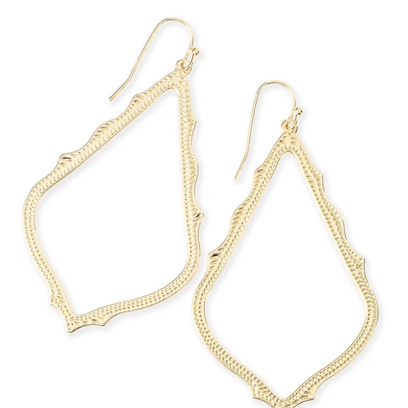 Kendra Scott Sophee Gold & Kira Rose Gold Drop Earrings Set of Two With Dust Bag - Picture 4 of 9